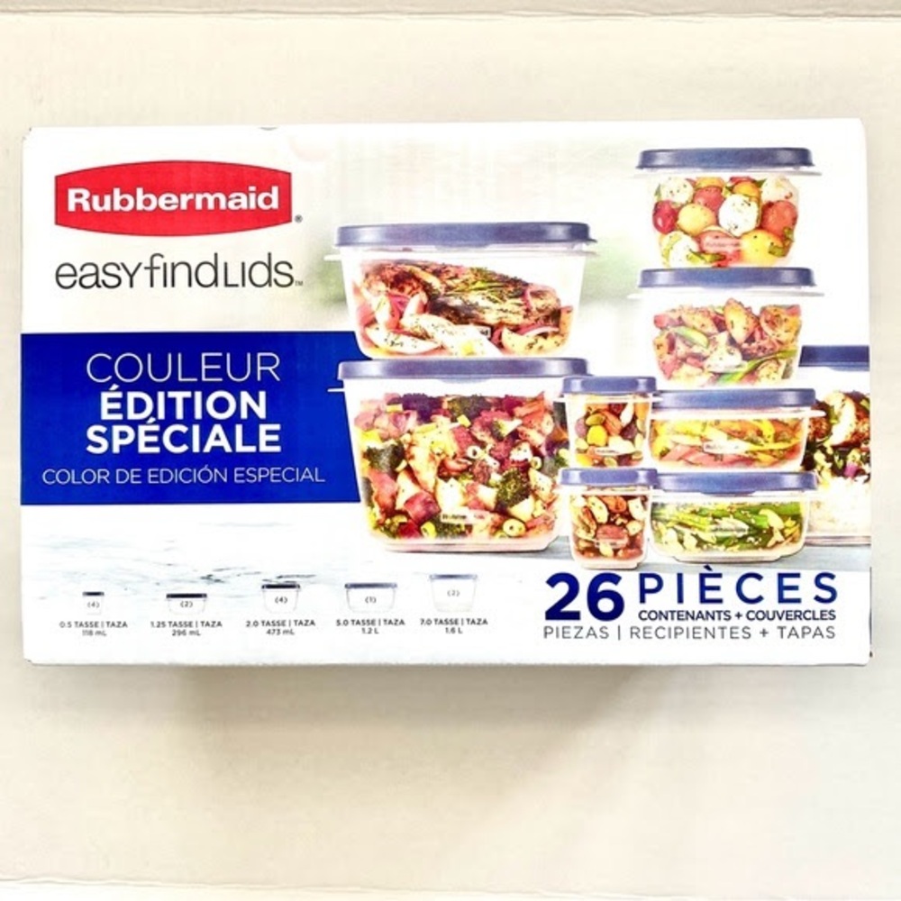 Rubbermaid Easy Find Lids Food Storage Set - Blue and Clear